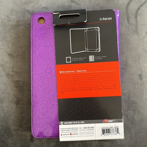 iPad mini glitter glam case- purple - Picture 3 of 4